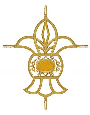 Vetro isolante fiore georgiano il perfetto croce chiavi di centro connettore per l' eleganza